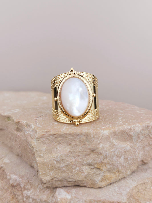 Bague NAJA Blanche Aztek Bijoux