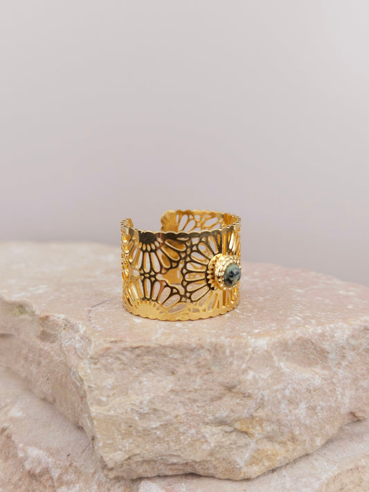 Bague DENTA Verte Aztek Bijoux