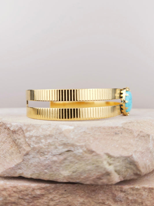 Bracelet Jonc TISA Turquoise Aztek Bijoux
