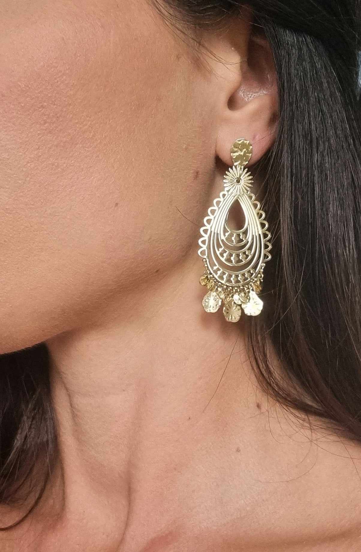 Boucle d'Oreille Goute Dorée Milë Mila