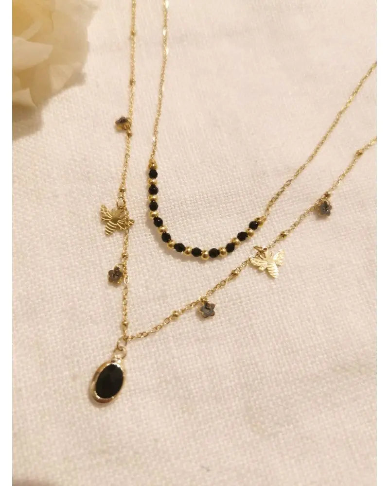 Collier en pierre naturelle onyx Mile Mila Milë Mila