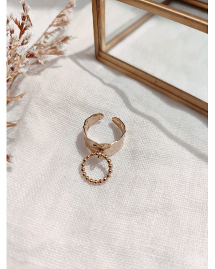 bague pampille anneau dorée AZTEK Bijoux