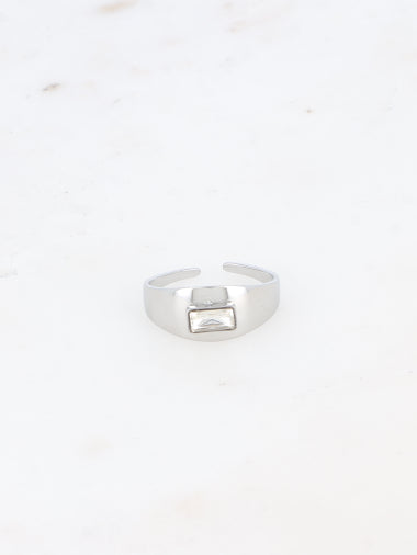 Bague - petit cristal rectangulaire AZTEK Bijoux