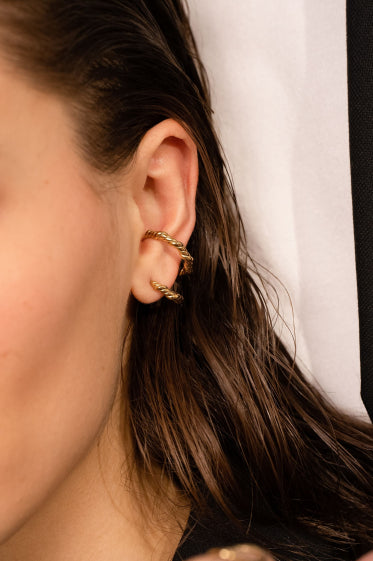 Boucles d'oreilles Viola - Manchette d'oreilles effet torsadée AZTEK Bijoux