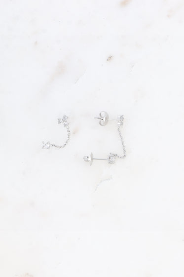 Mono boucles - petit pendentif avec oxydes de zirconium AZTEK Bijoux